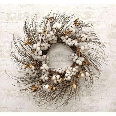 Cotton Branch Wreath, 24